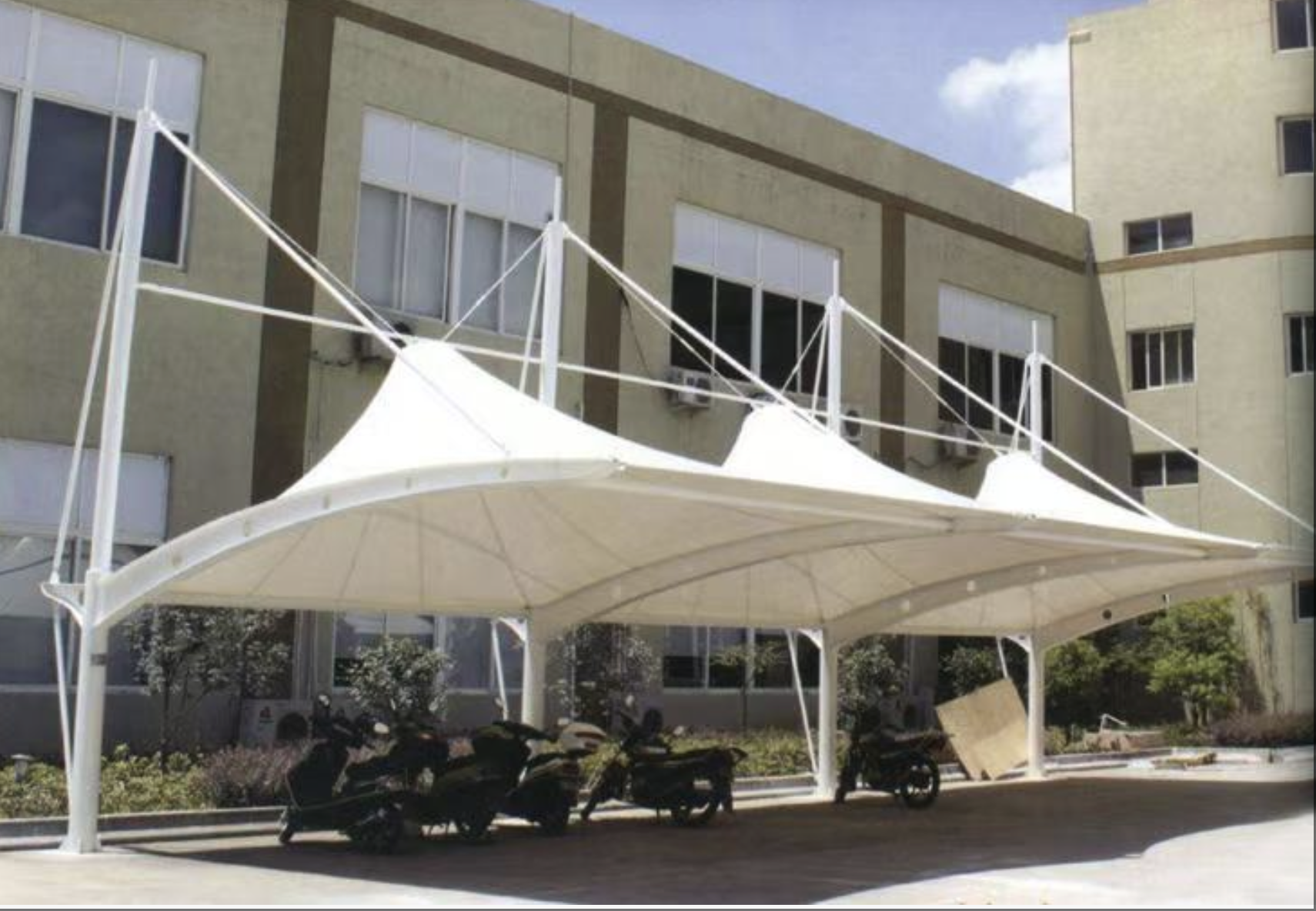 膜结构遮阳隔热棚