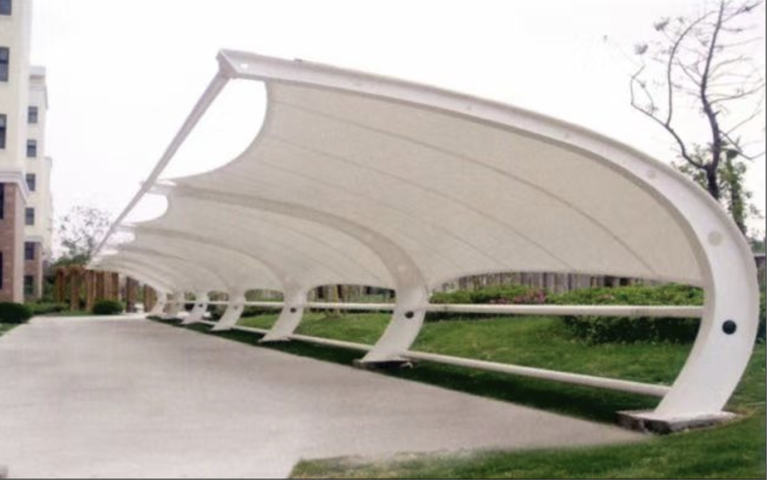 膜结构遮阳隔热棚