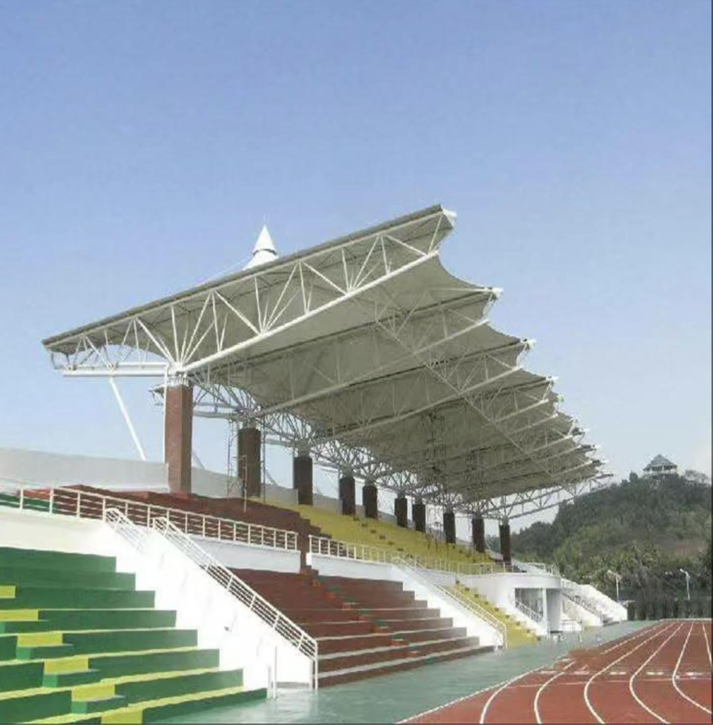 膜结构遮阳隔热棚