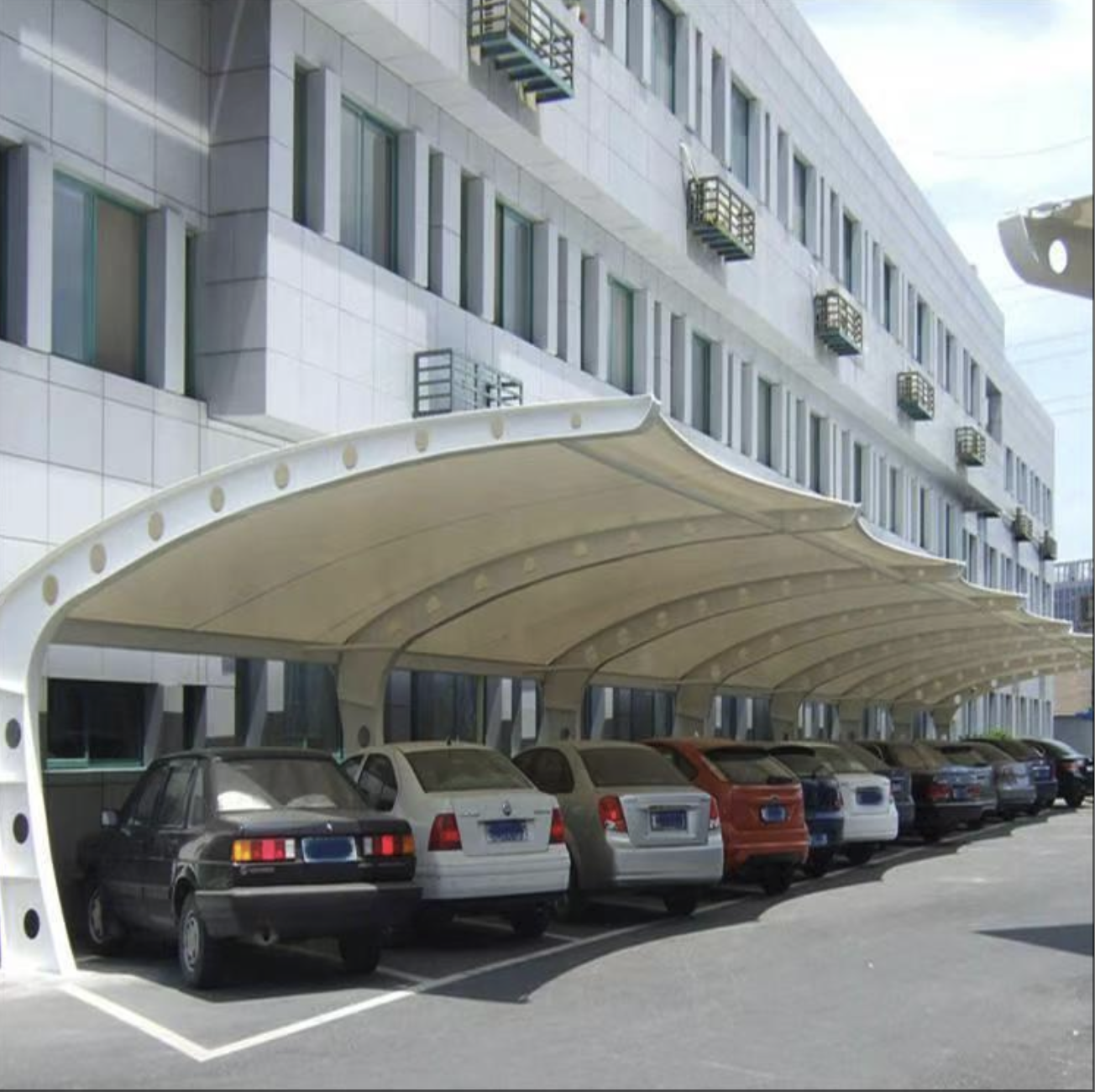 膜结构遮阳隔热棚